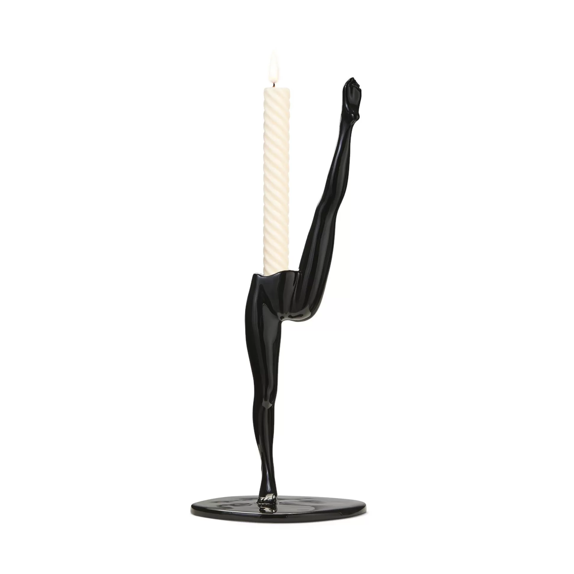 Clearance Can Candlestick (Black) Home