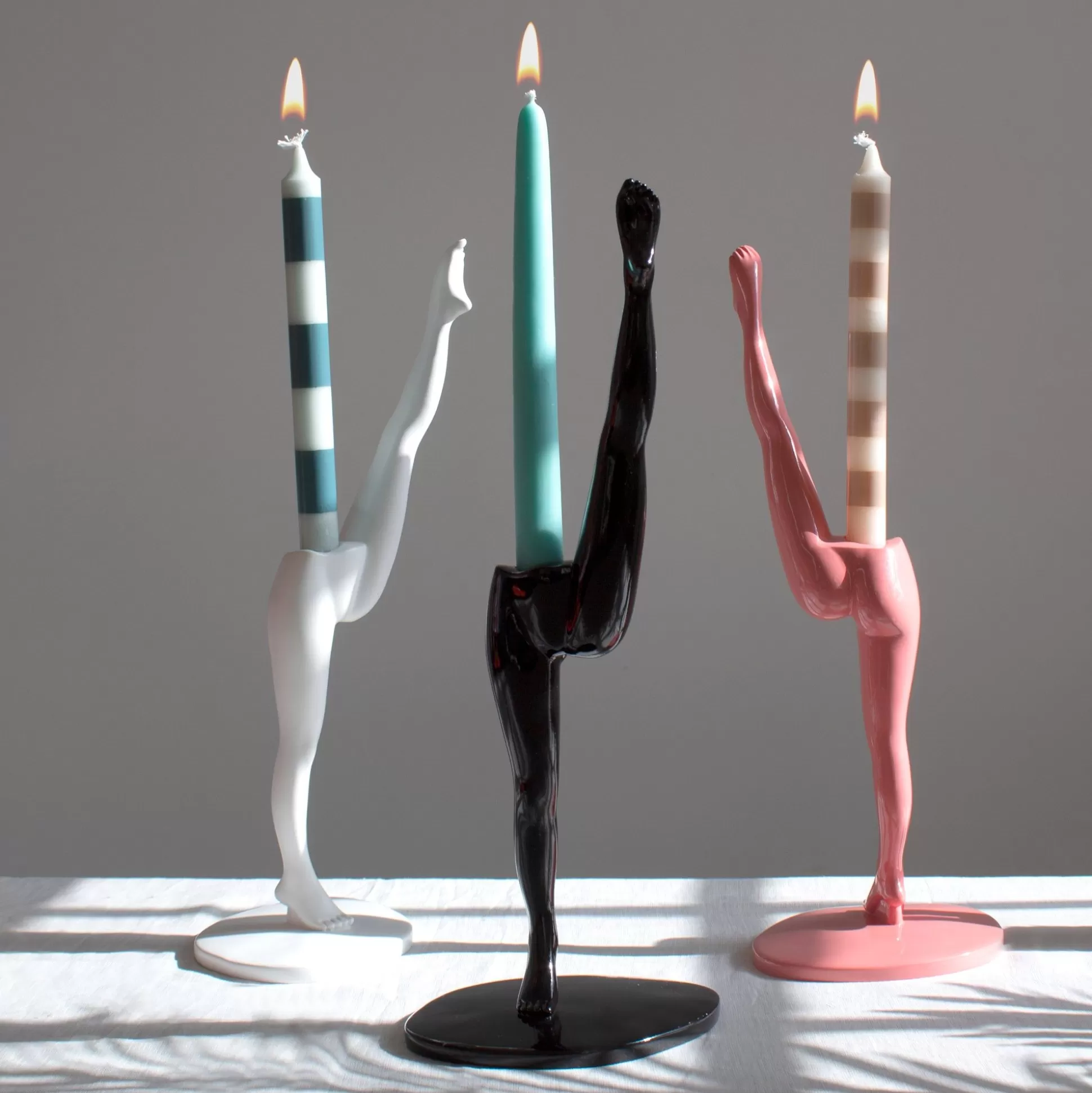 Clearance Can Candlestick (Black) Home