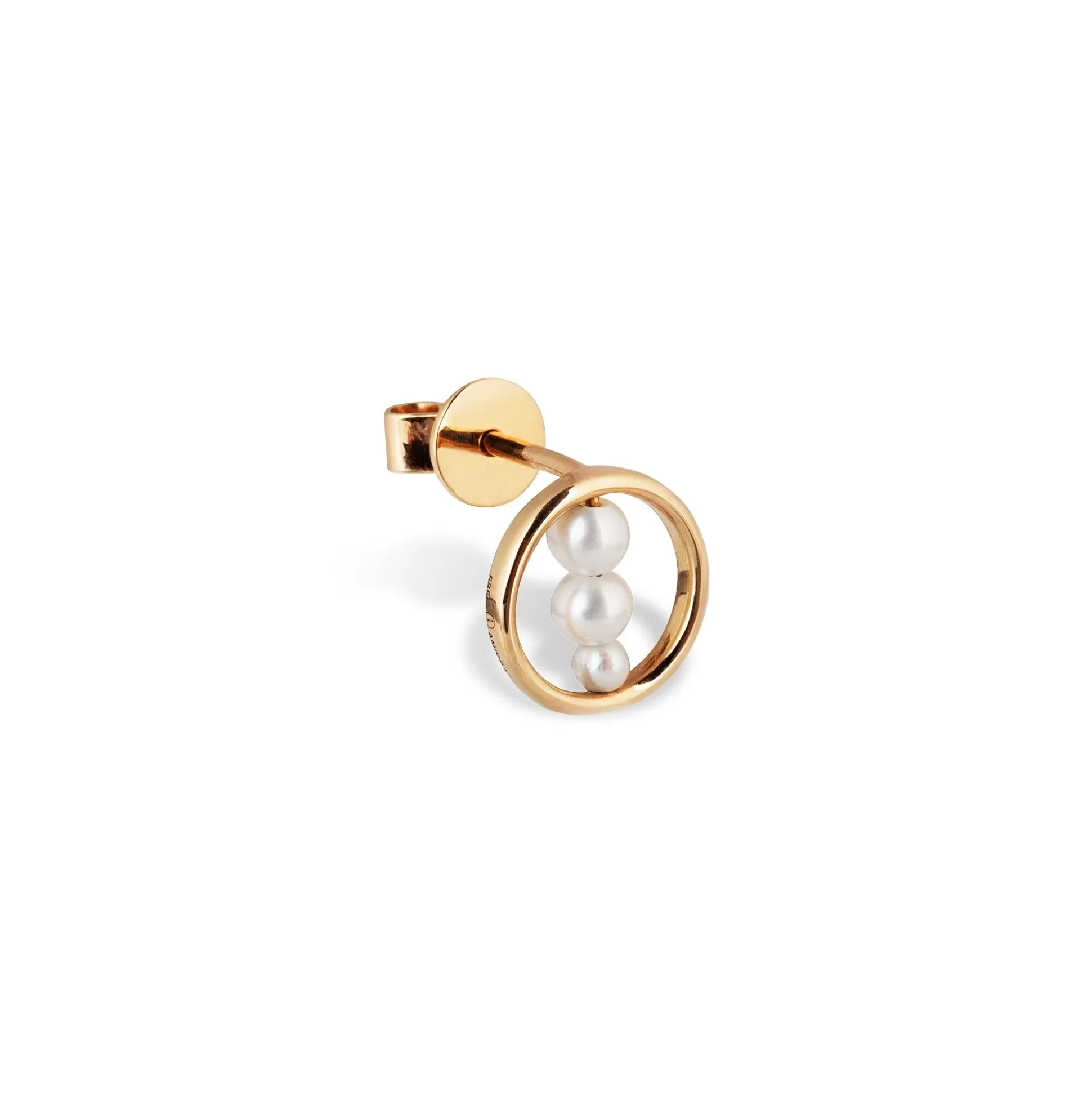 New Circle Trio Pearl Stud Studs