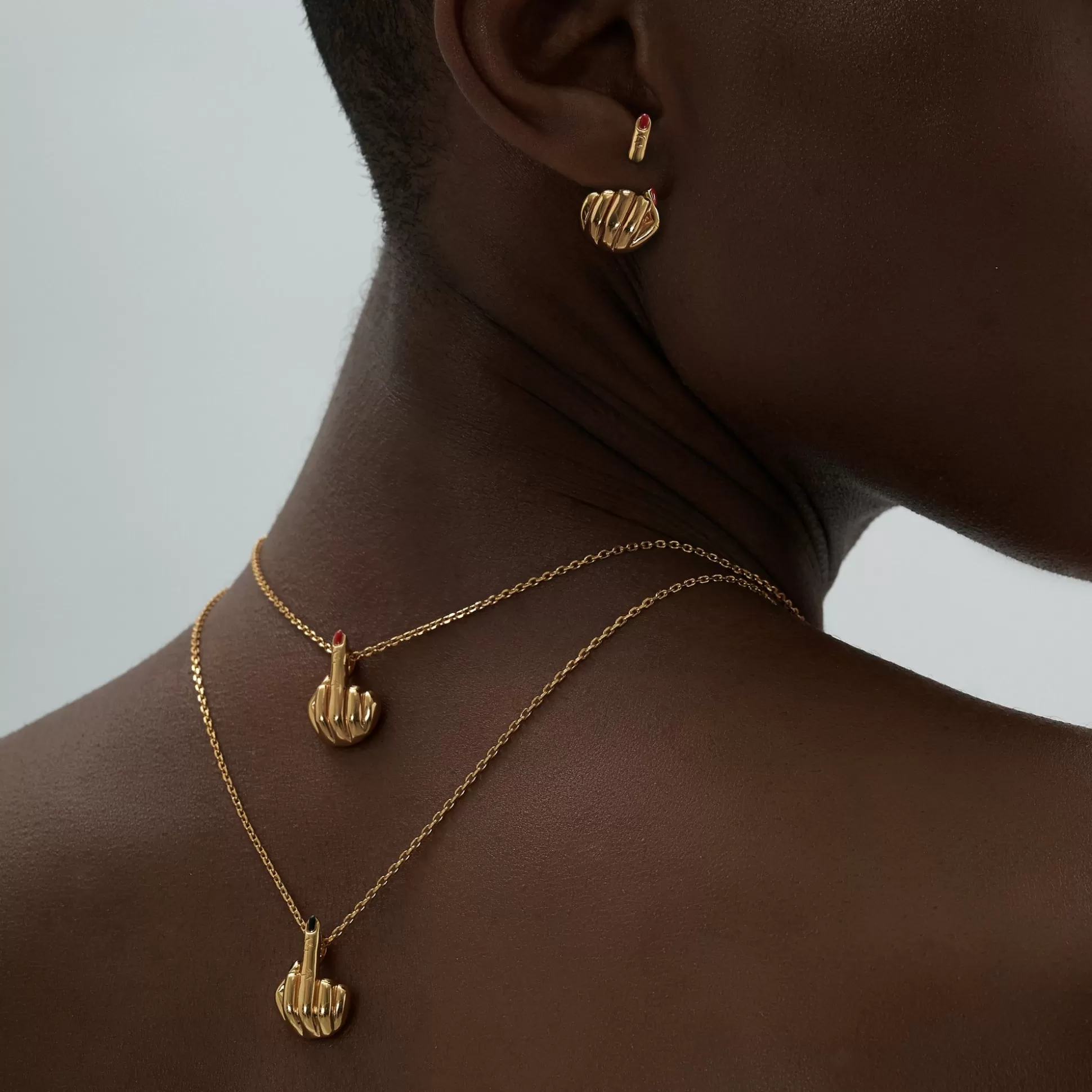 New French For Goodnight Necklace (Black) Necklaces
