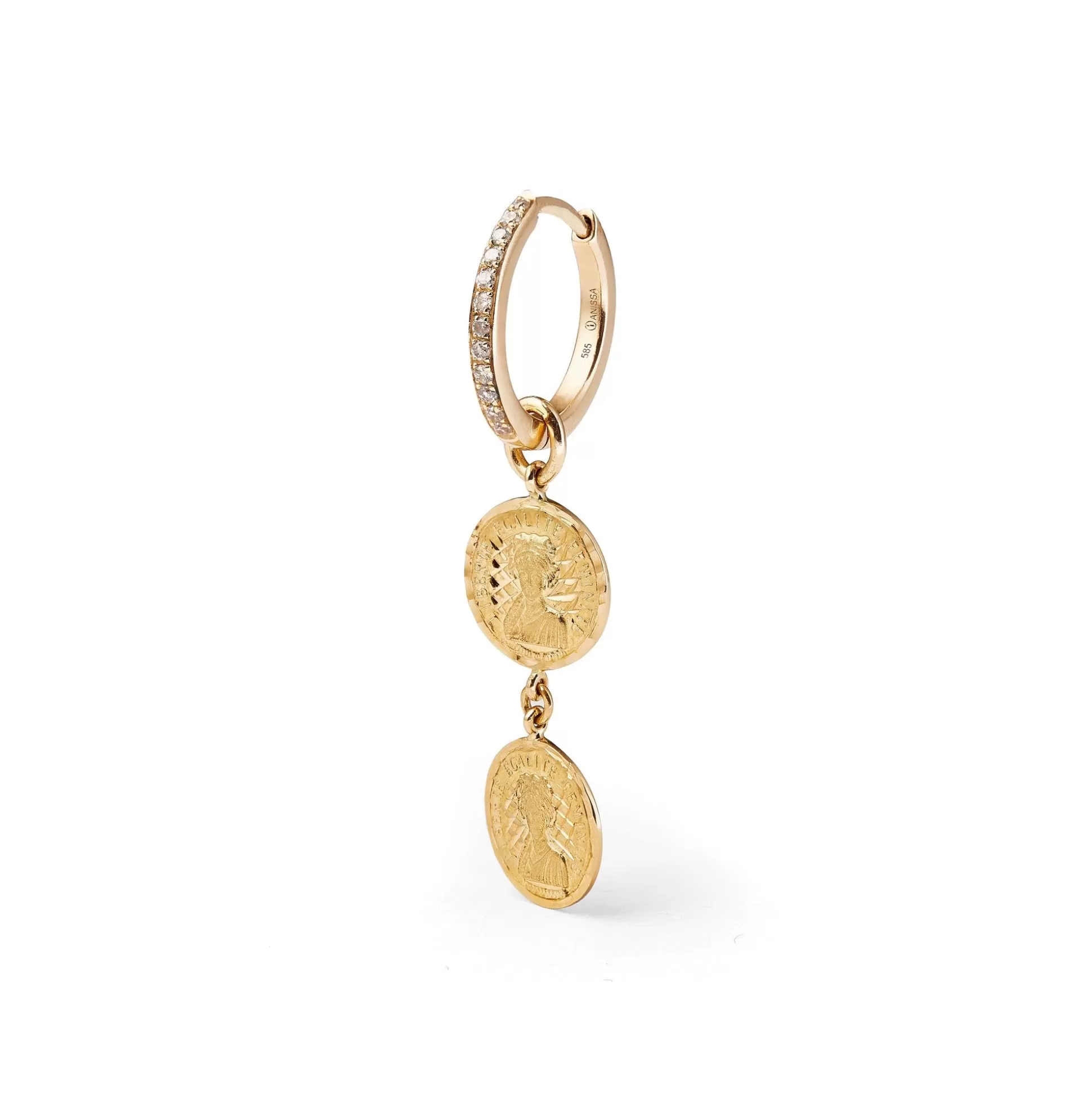 Sale Louise D'Or Double Coin Earring Earrings