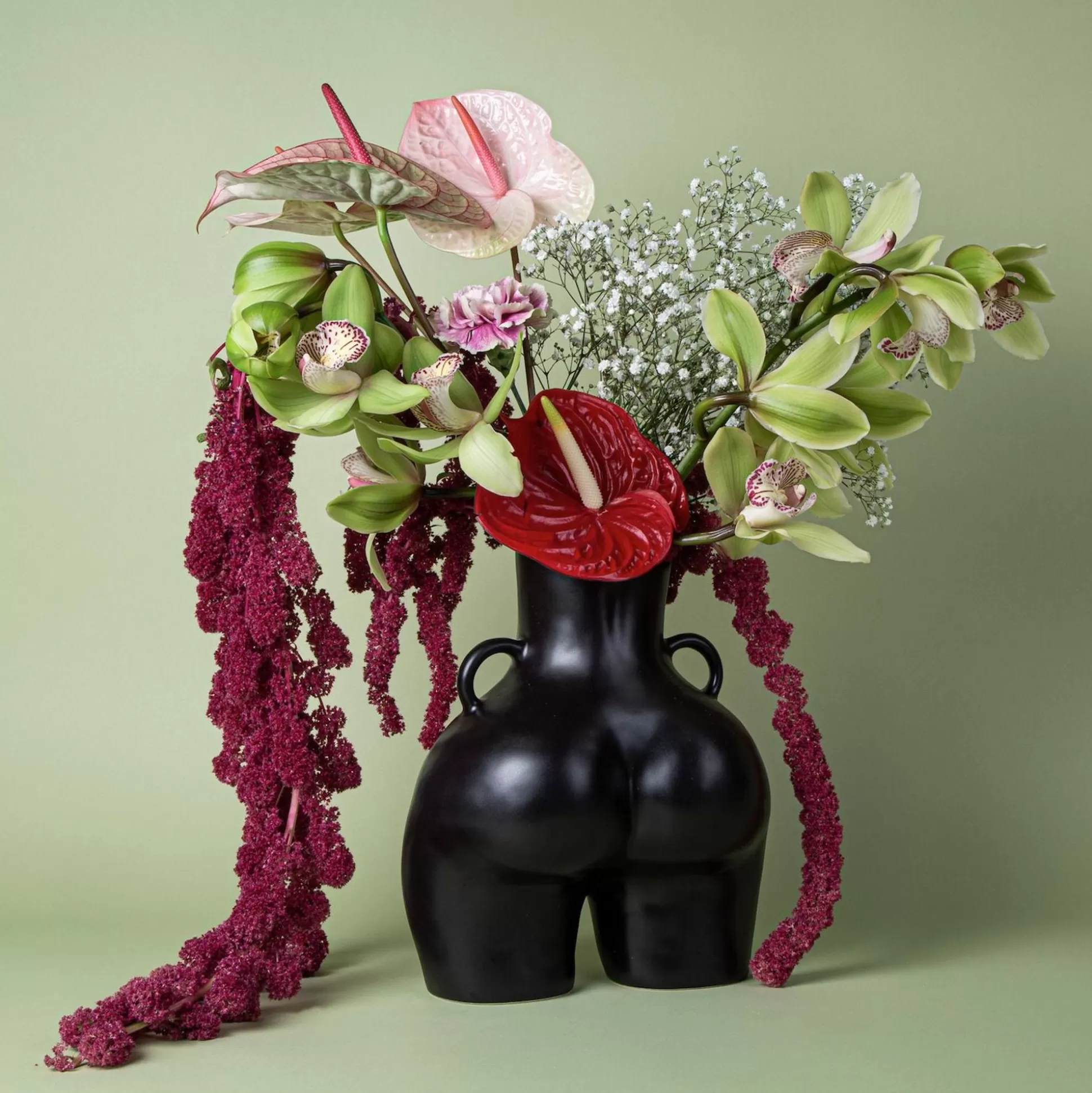 Cheap Love Handles Vase (Black) Home