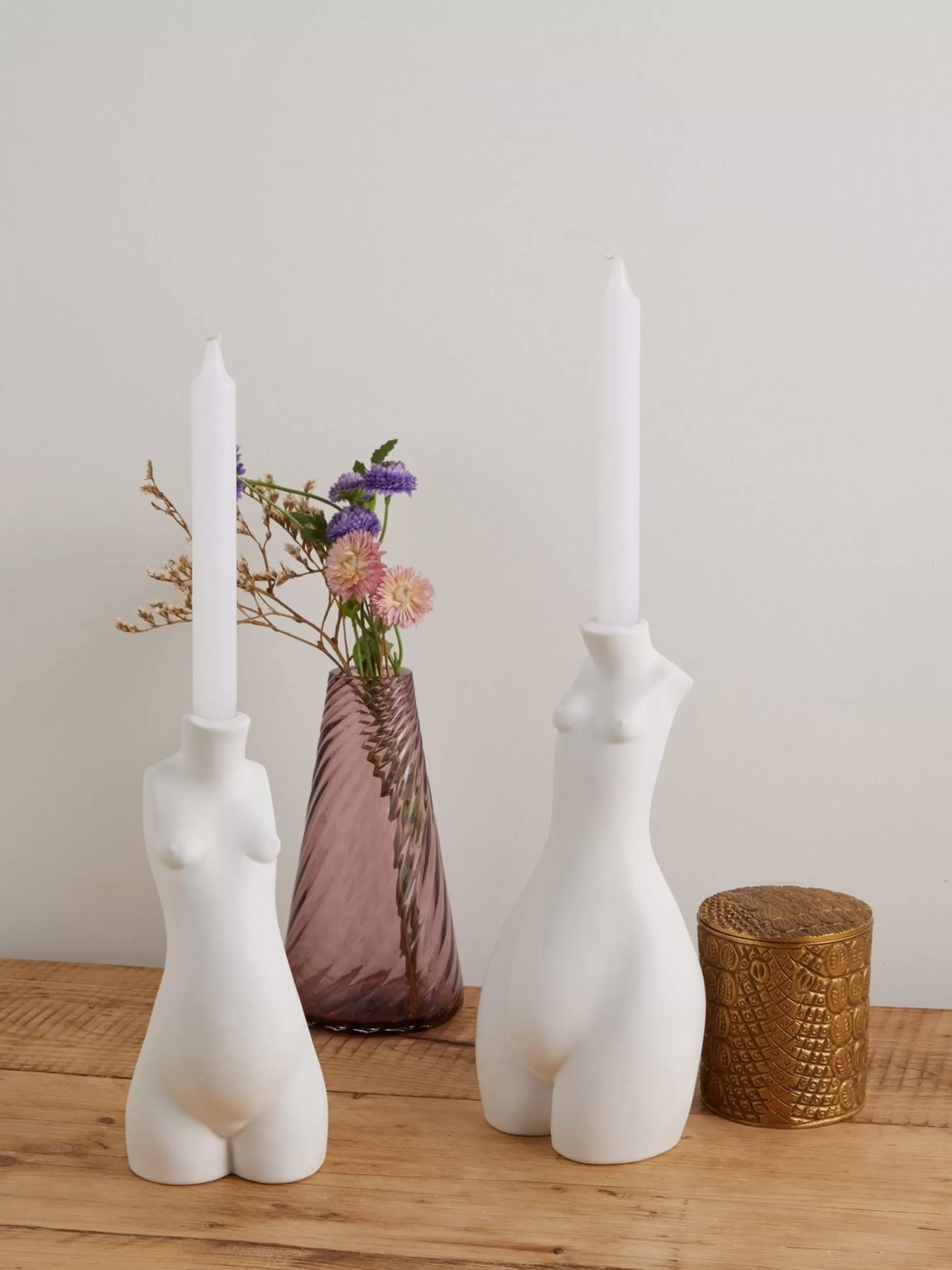 Store Tit For Tat Candlestick Short (Matte White) Home
