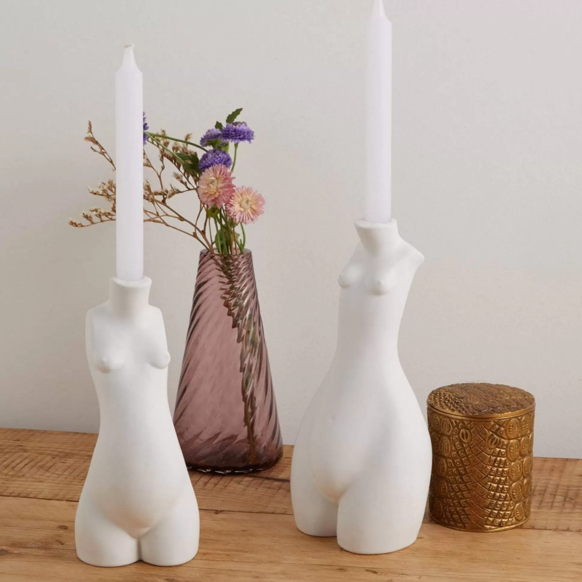 Cheap Tit For Tat Candlestick Tall (Matte White) Home